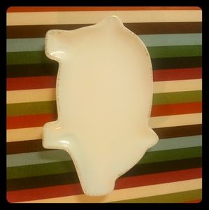 (4) tag pig plates - like new - dishes - animals